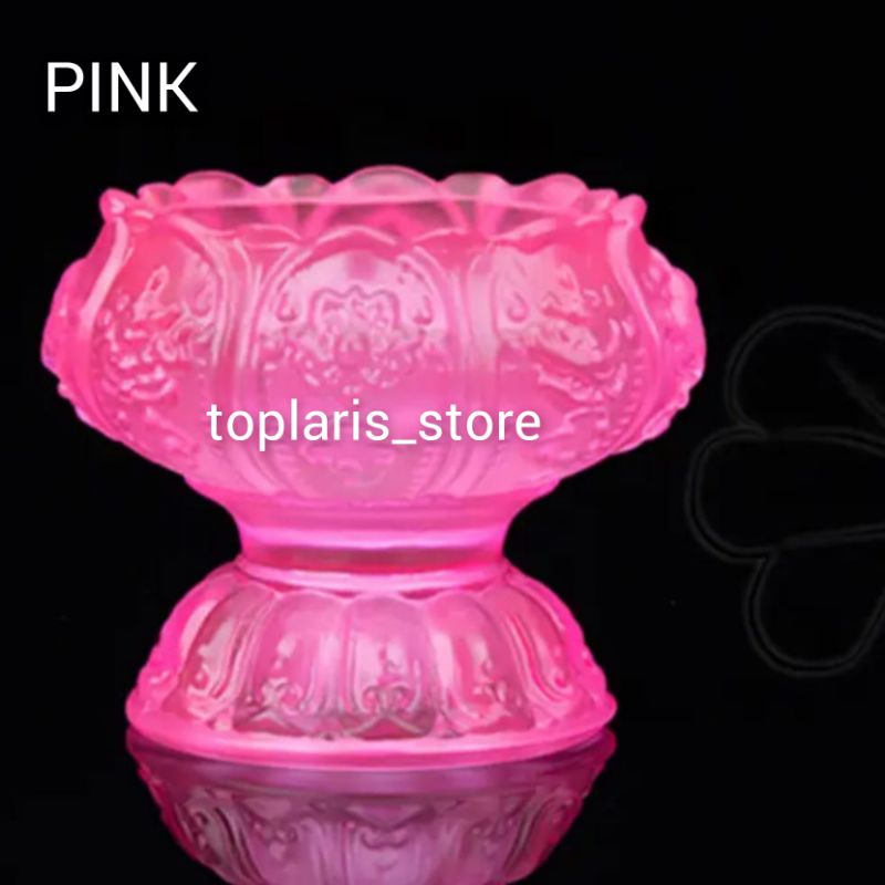 Tempat Lilin Candle Tealight Teratai Pink Besar