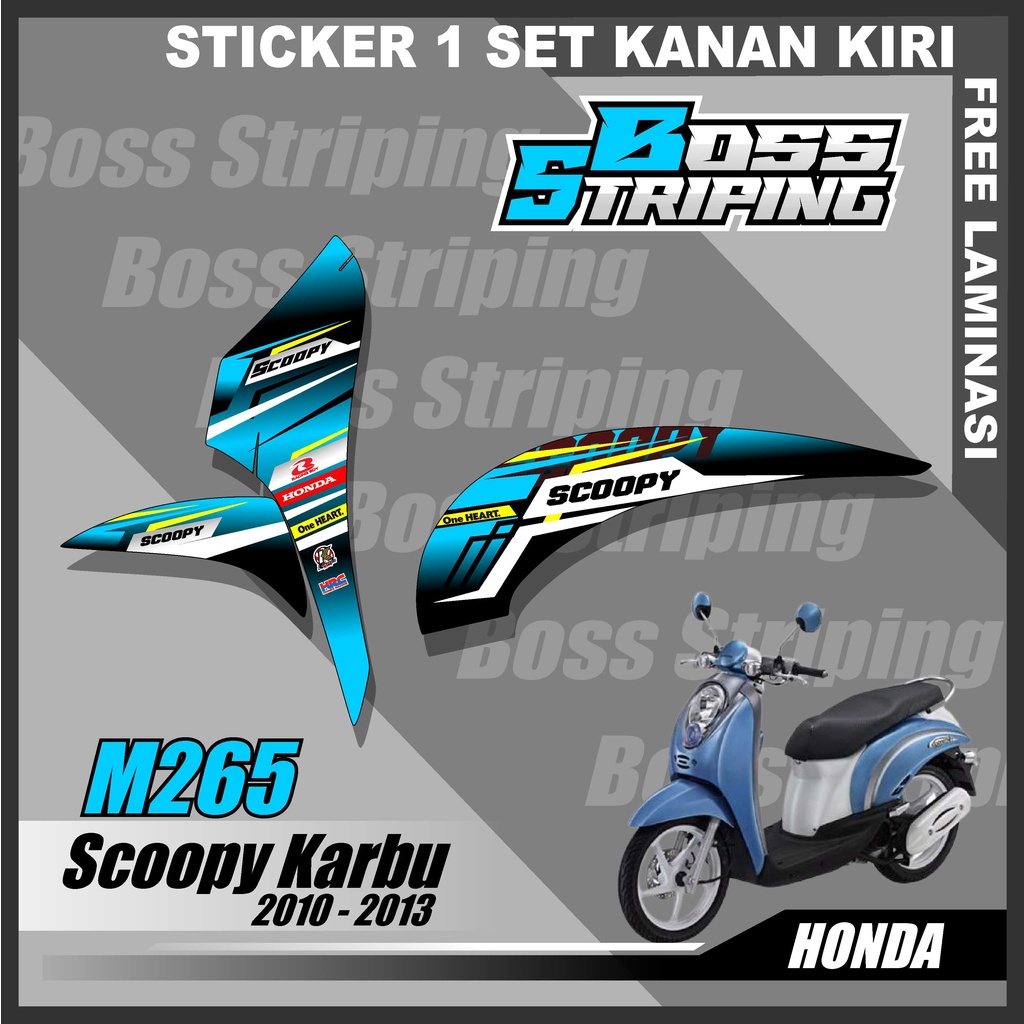 Striping Scoopy Karbu 2010 - 2013 stiker sticker setiker list variasi motor honda scoopy scoopi karb