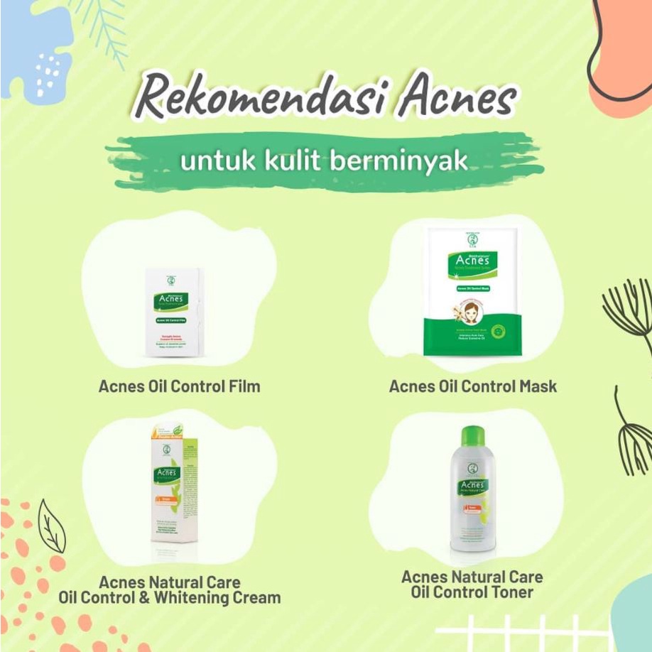 Acnes Natural Care Oil Control Series Face Wash I Milk Cleanser I Toner Wajah  I Powder Lotion I Cream Jerawat