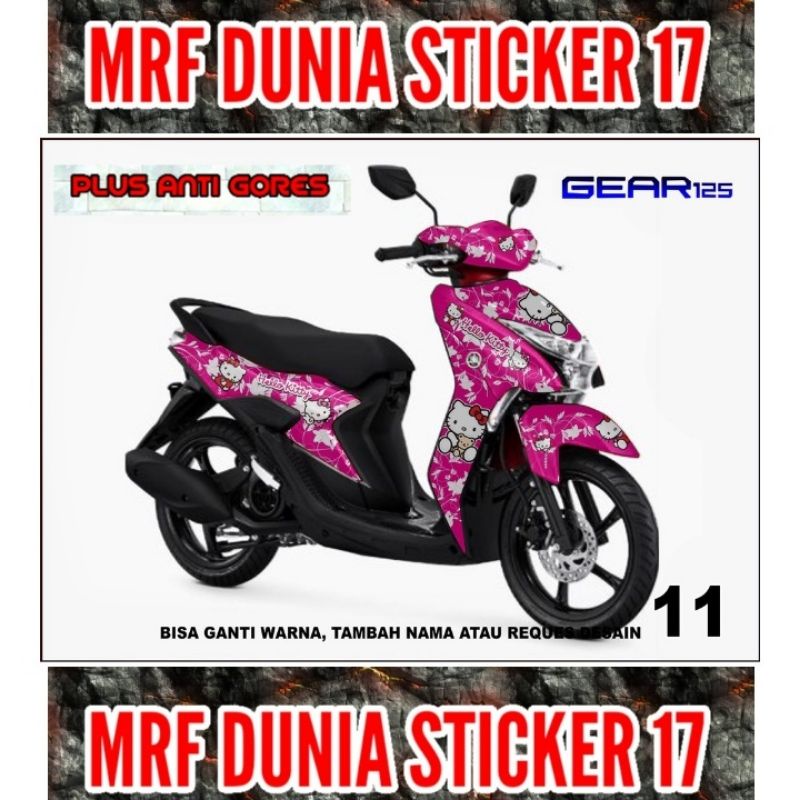 Sticker decal Yamaha Gear 125 Full Body Striping Motor Yamaha Gear 125 Sticker  Yamaha Gear 125 Deca