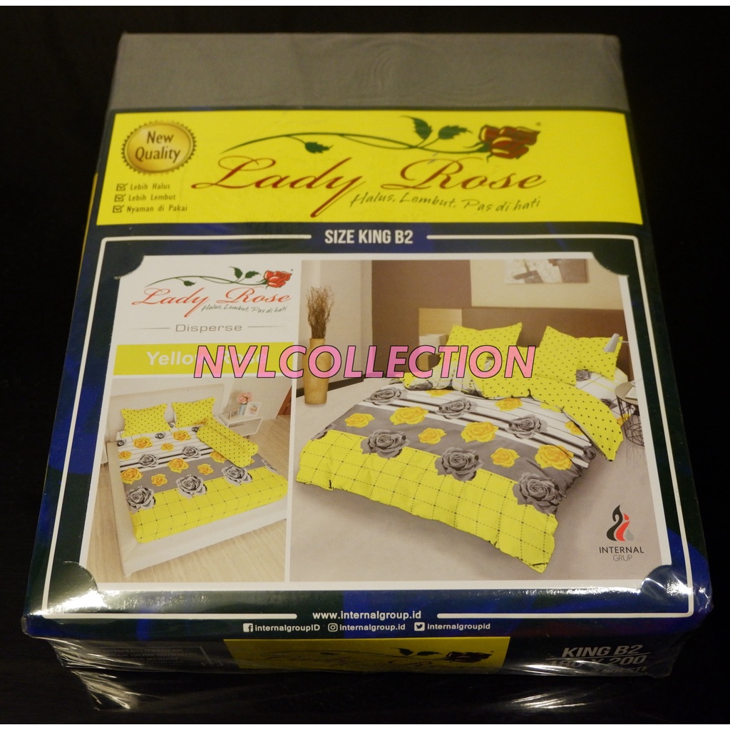 Sprei Lady Rose King B2 180x200 ( Yellow Rose )