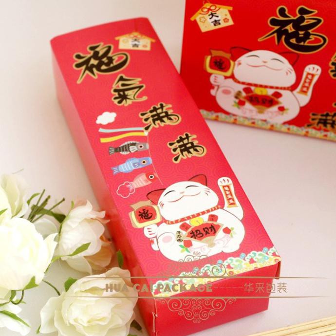 

Box Persegi Panjang Tema Imlek Lucky Cat Hadiah Imlek