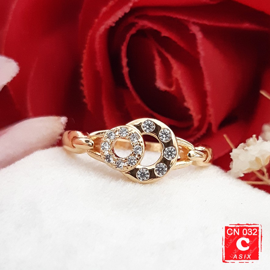 CN 032 Cincin Wanita Dewasa Mata Zirkon Perhiasan Wanita Korea Terbaru Cincin Xuping Luxx Xuping