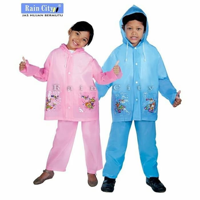 Jas Hujan ANAK CERIA RAIN CITY 69115 Setelan Baju Jaket Celana Kecil SD Lucu Mantel Murah Raincity