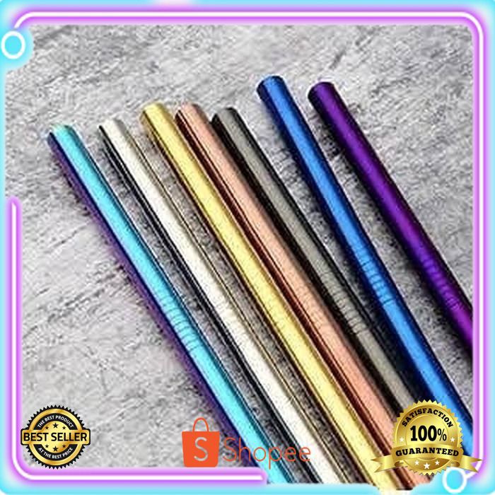 

AM050 Sedotan Lurus Stainless Steel Straw Anti Karat