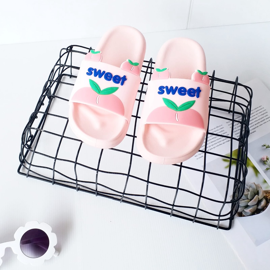 HappyOliver SWEET FRUIT Sandal Anak Perempuan Bahan Karet Model Lucu 1-7 Tahun