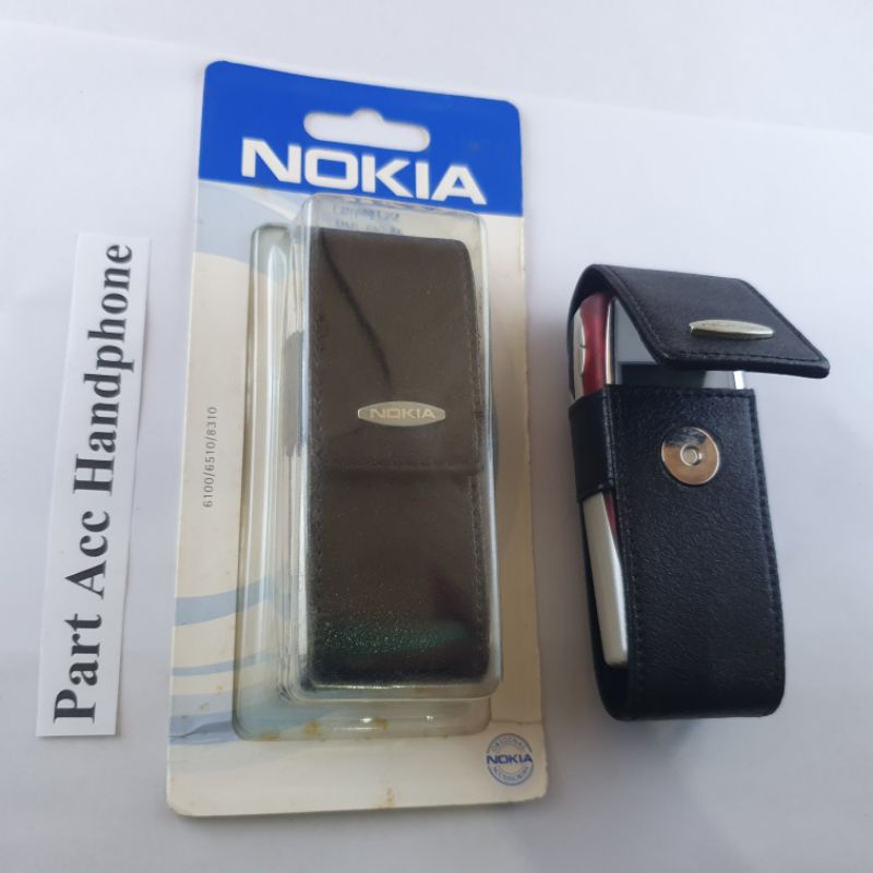 leather case dompet pelindung hp nokia 6100 6510 8310 original