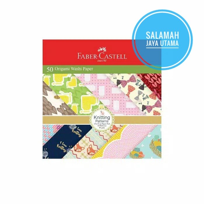 

Senikertas- Origami Washi Paper 15 X 15 Faber Castell -Kertas-Seni.