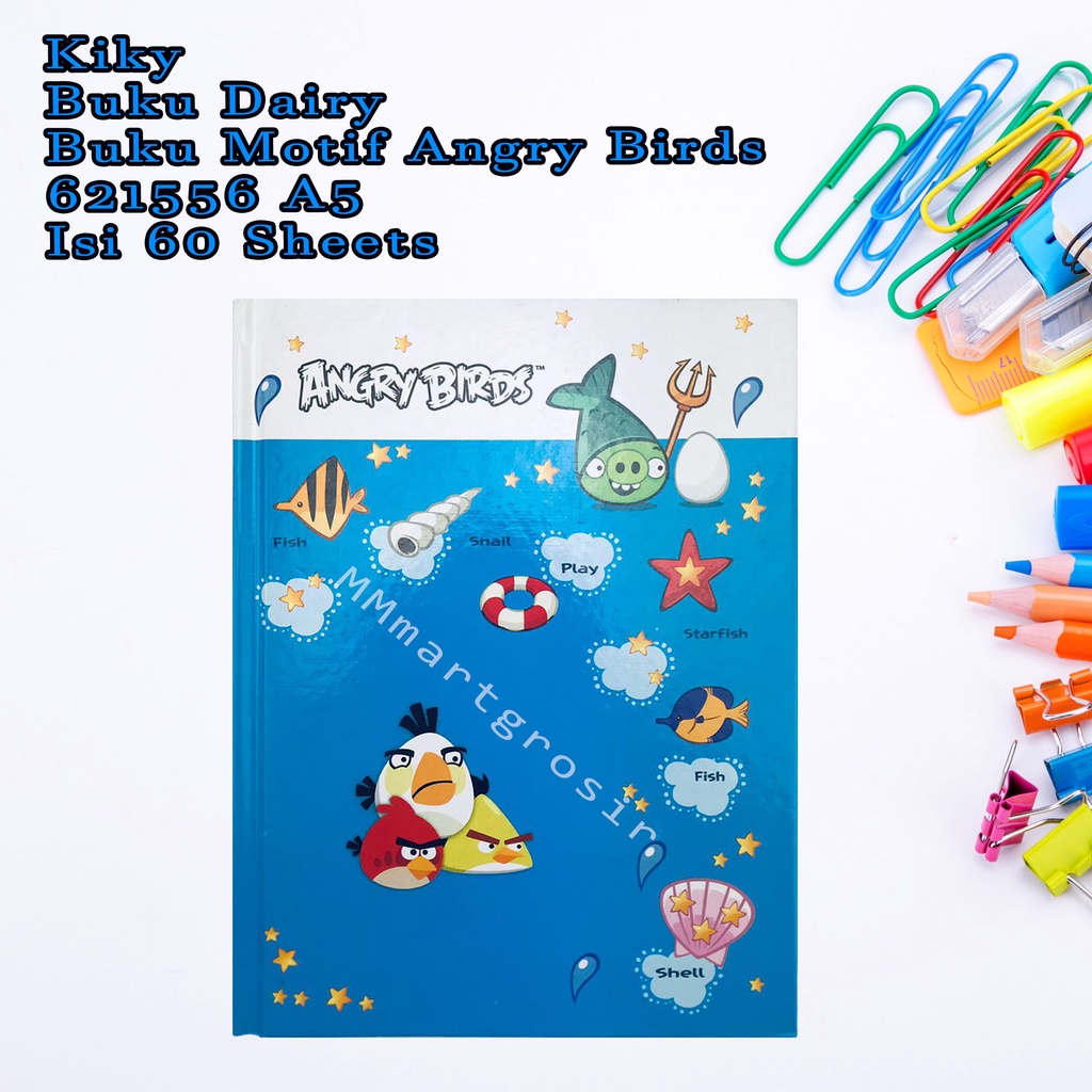 Kiky / Buku Dairy / Buku Motif Angry Birds / 621556 A5 60 Sheets