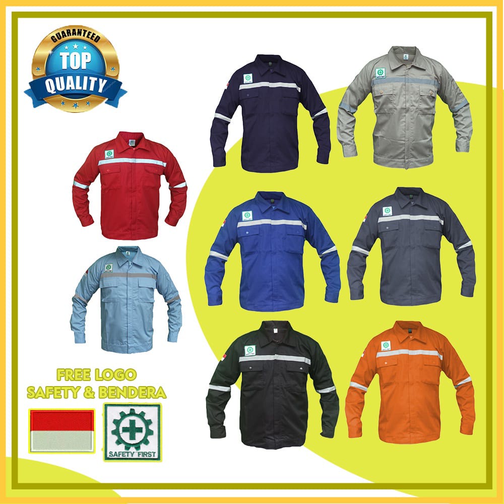 Wearpack Safety Atasan Polos | Baju Proyek | Seragam Bengkel