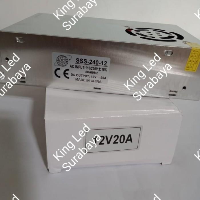 Adaptor 12V 20A Power Supply Switching LED Jaring 20 Ampere 12 Volt DC
