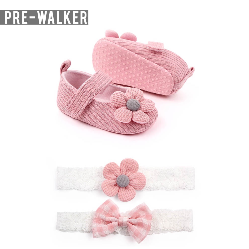 Sepatu Bayi Perempuan Prewalker Baby Free Bando Pita S1236