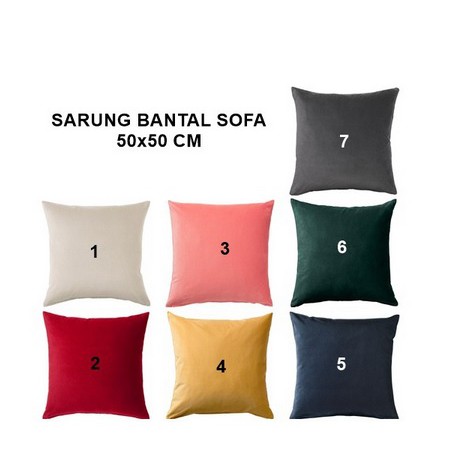 SANELA Sarung bantal kursi 50x50 cm