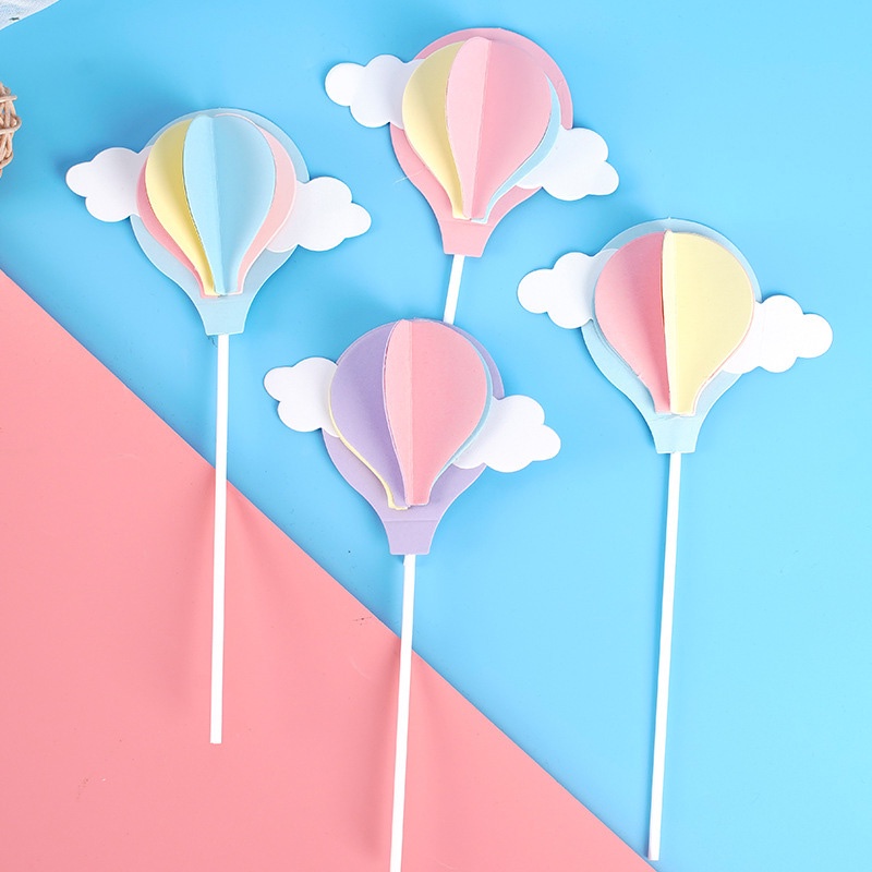 Rainbow Cloud Balon Kue Topper Anak-anak Pesta Ulang Tahun Kue Tahun Pernikahan Dekorasi Perlengkapan