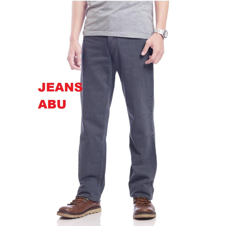 Celana jeans lea standart reguler fit Hitam garment, Biru muda, Biru classic , Hitam Pekat 28 s/d 38