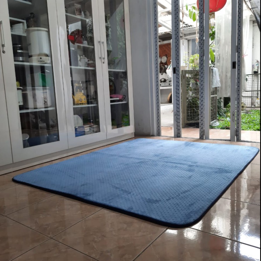 Karpet Busa FONIX Malaysia Bulu Super Lembut Anti Slip 150 x 190 Minimalis F113, Rasfur Korea-1