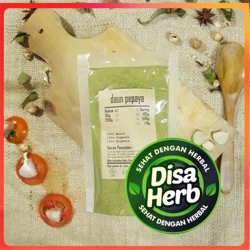 

DAUN PEPAYA BUBUK 1000 GRAM / 1 KG - Carica Papaya - MURNI - JSR - REMPAH