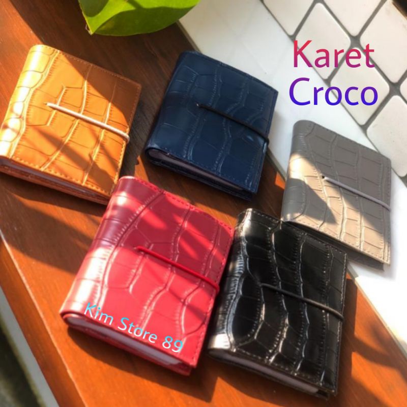 Dompet Kartu Card Holder Pria Wanita Karet Croco