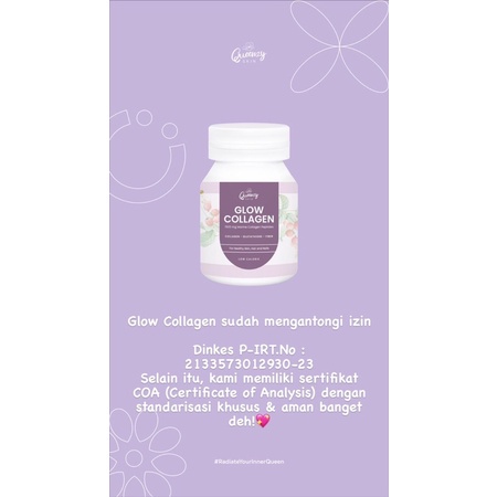 [BUY 1 GET 1 GIFT] READY BPOM Queenzy Glow Collagen Collaglow Quinzyskin | 1500 Marine Collagen Peptides Collagen Drink Queenzy Skin Queenzyskin