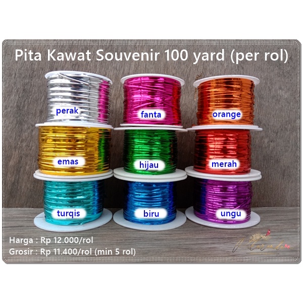 

PITA-03 : Pita Kawat Souvenir 100 yard (per rol)