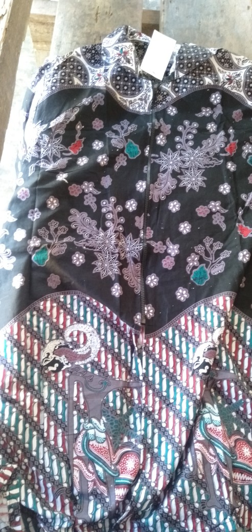 Atasan Tunik Zipper Depan M L Xl Xxl Xxxl Ld 120 Batik Busui Seragam Kantoran