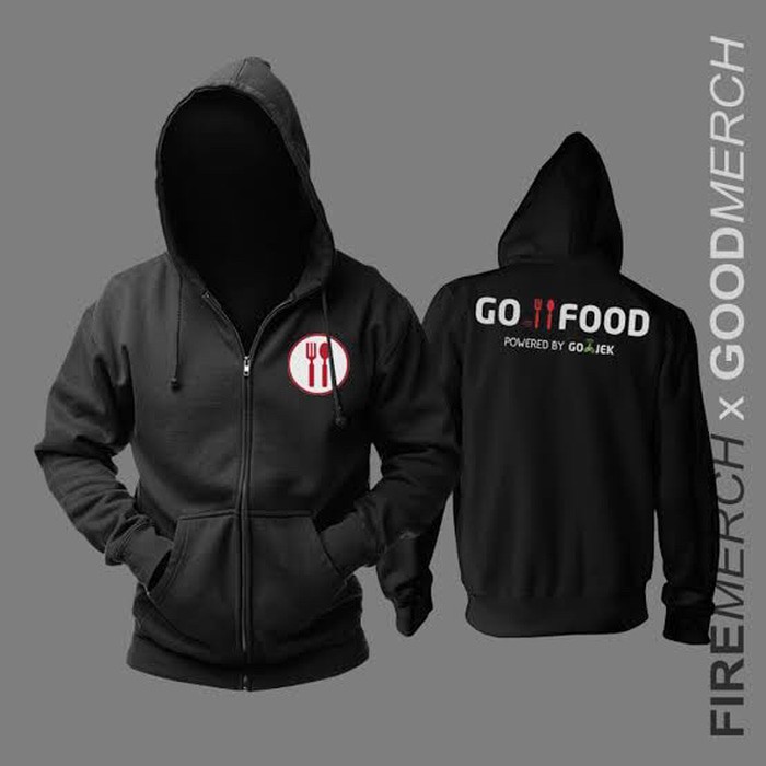 HOODIE GOFOOD GO FOOD JAKET SWEATER ZIPPER OJOL GOJEK