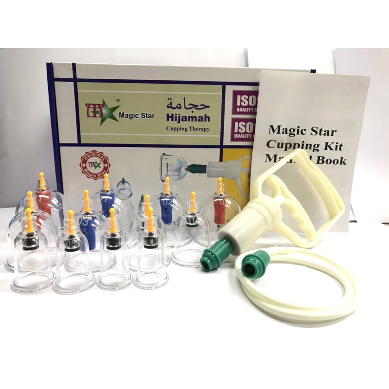 Kop MagicStar / Alat Bekam Magic Star isi 12 / Kop Angin / Hijamah Cupping Therapy / Magic Star