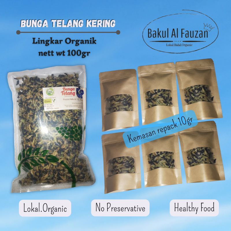 

Bunga Telang Kering Organik 10gr | Lingkar Organik
