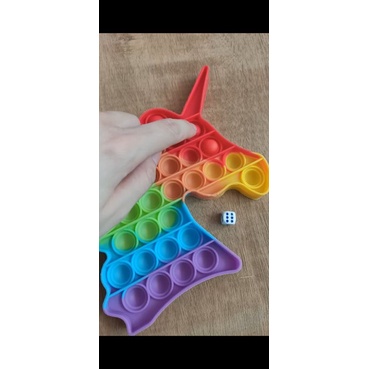 Pelangi Pop It Fidget Push Penghilang Stress dan Mepertajam  Sensorik Anak-162gr-7
