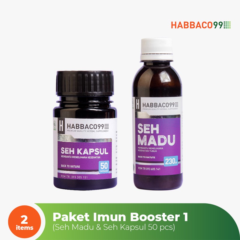 Jual Habbaco Paket Imun Booster Seh Madu Seh Kapsul Pcs Shopee Indonesia