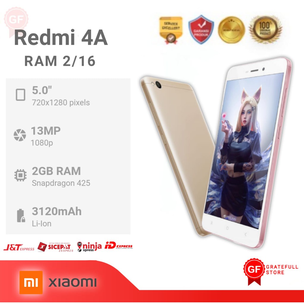 Xiaomi Redmi 4A 2/16GB Garansi 1 tahun | Shopee Indonesia