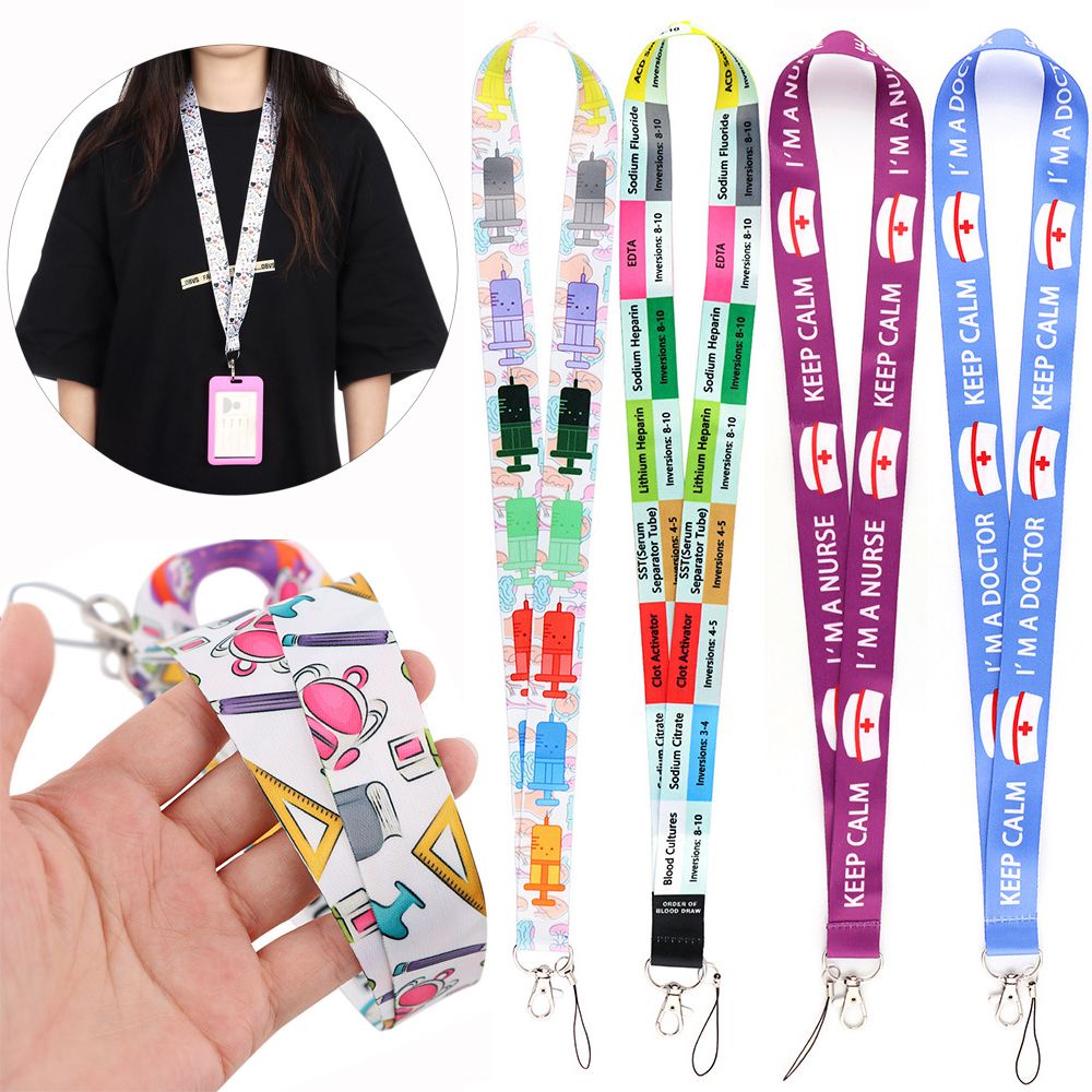 TOP Multi-function Nurse Lanyard Cover Pass Key Chain Mobile Phone Straps Accessories Card Badge Gym Key Chain Doctors ID Card Neck Strap