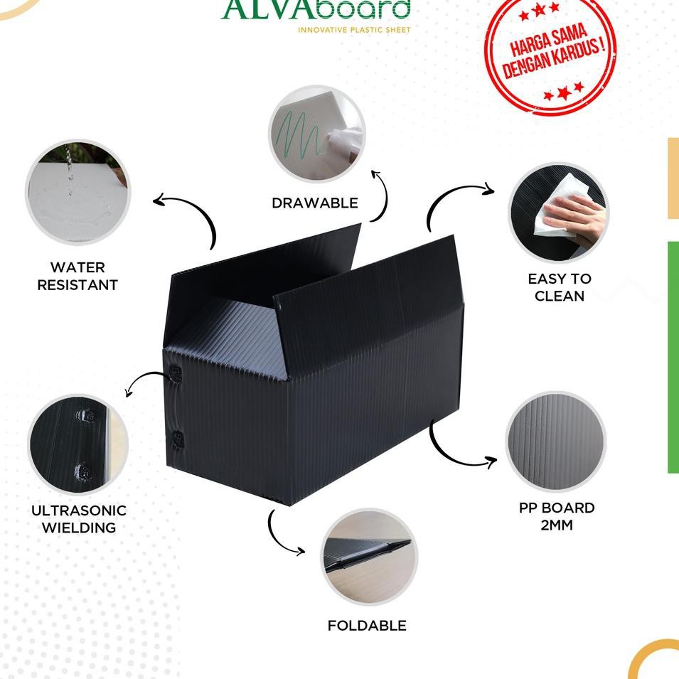 

BESTSELLER KARDUS PLASTIK ALVABOARD, KOTAK PENGIRIMAN, BOX PINDAHAN UKURAN 400 X 200 X 200 mm