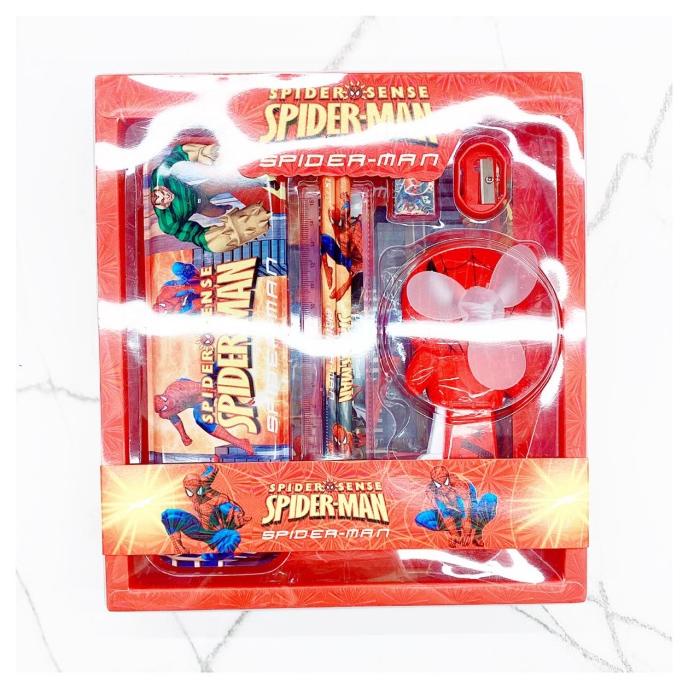 

Kotak pensil spider man set kipas pegas