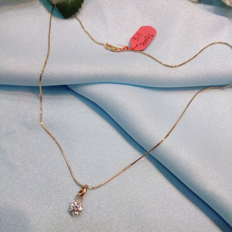 kalung mata satu simple dan elegan emas 22k