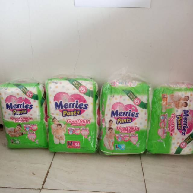 Merries Pants popok bayi ukuran S,M,L,XL