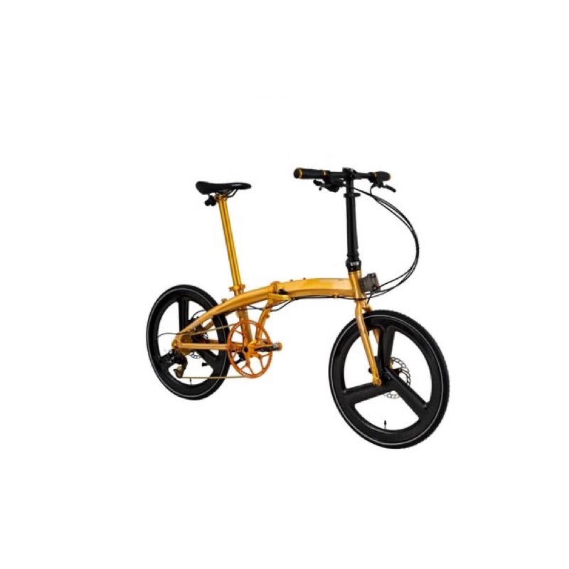 Sepeda Lipat Folding Bike Element Ecosmo 20 451 Gold Edition 11 Speed Velg Carbon Alloy Hidrolik