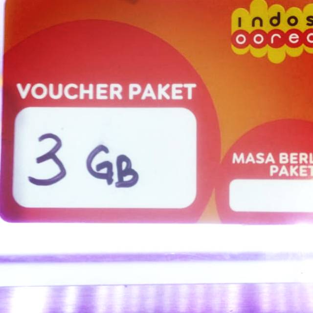 Voucher Indosat kuota 3GB unlimited