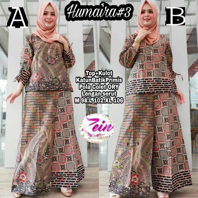 Zein Humaira#1 #2 #3 #4 #5 Set Kulot Batik