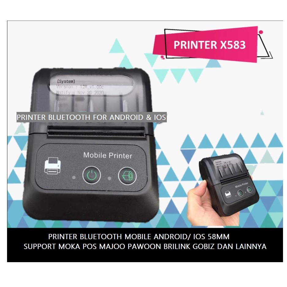 PRINTER BLUETOOTH EPX583 V2 ANDROID/ IOS [MOKA BRILINK MAJOO GOBIZ]