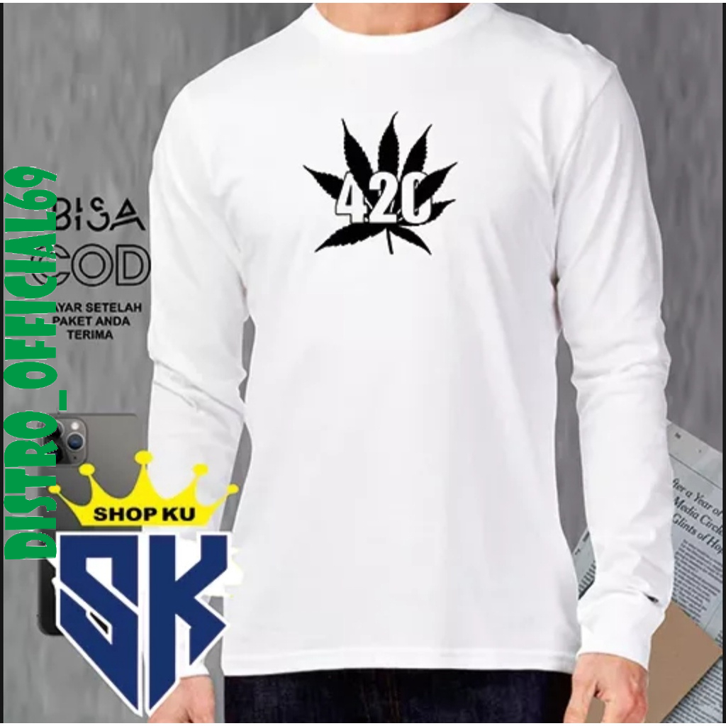 Kaos DISTRO PREMIUM / T-shirt pria / Kaos pria / Kaos DAUN 420/ T-shirt casual / T-shirt motif / Kao