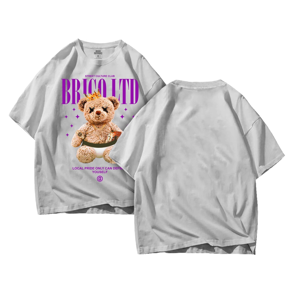 BRIGO Kaos Oversize Beruang Penguasa II Kaos Jumbo Size Pria &amp; Wanita II Kaos Oversize Print DTF
