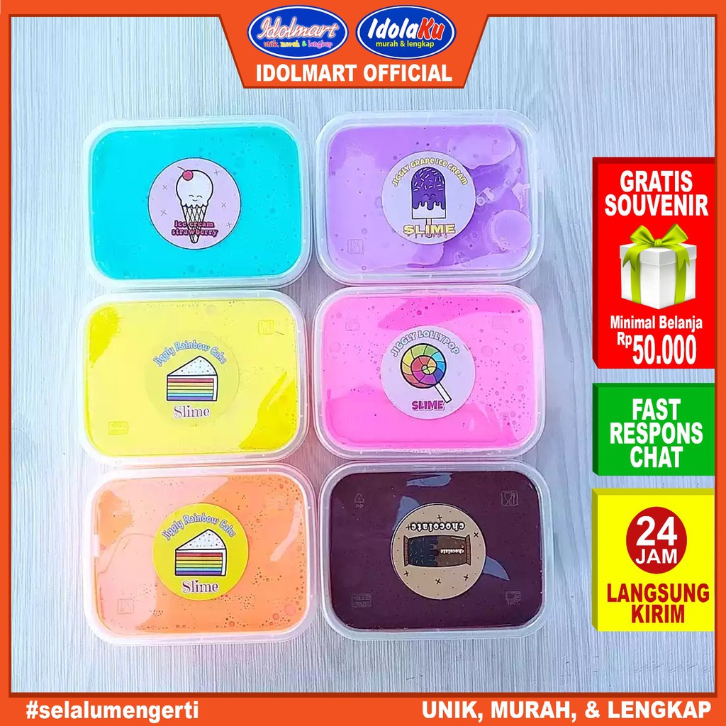 IDOLAKU Slime Tofu 500cc/Tofu Slime/Slime Jiggly/Slime Murah/Slime Promo/Slime BerSNI