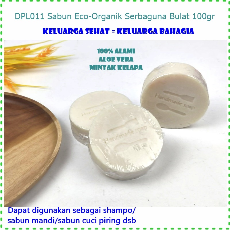 DPL011 Sabun Mandi/Sabun Serbaguna Eco-Organik Bulat 100gr