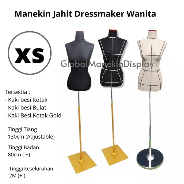 Manekin Busa Tusuk Jarum | Patung Jahit Ukuran XS