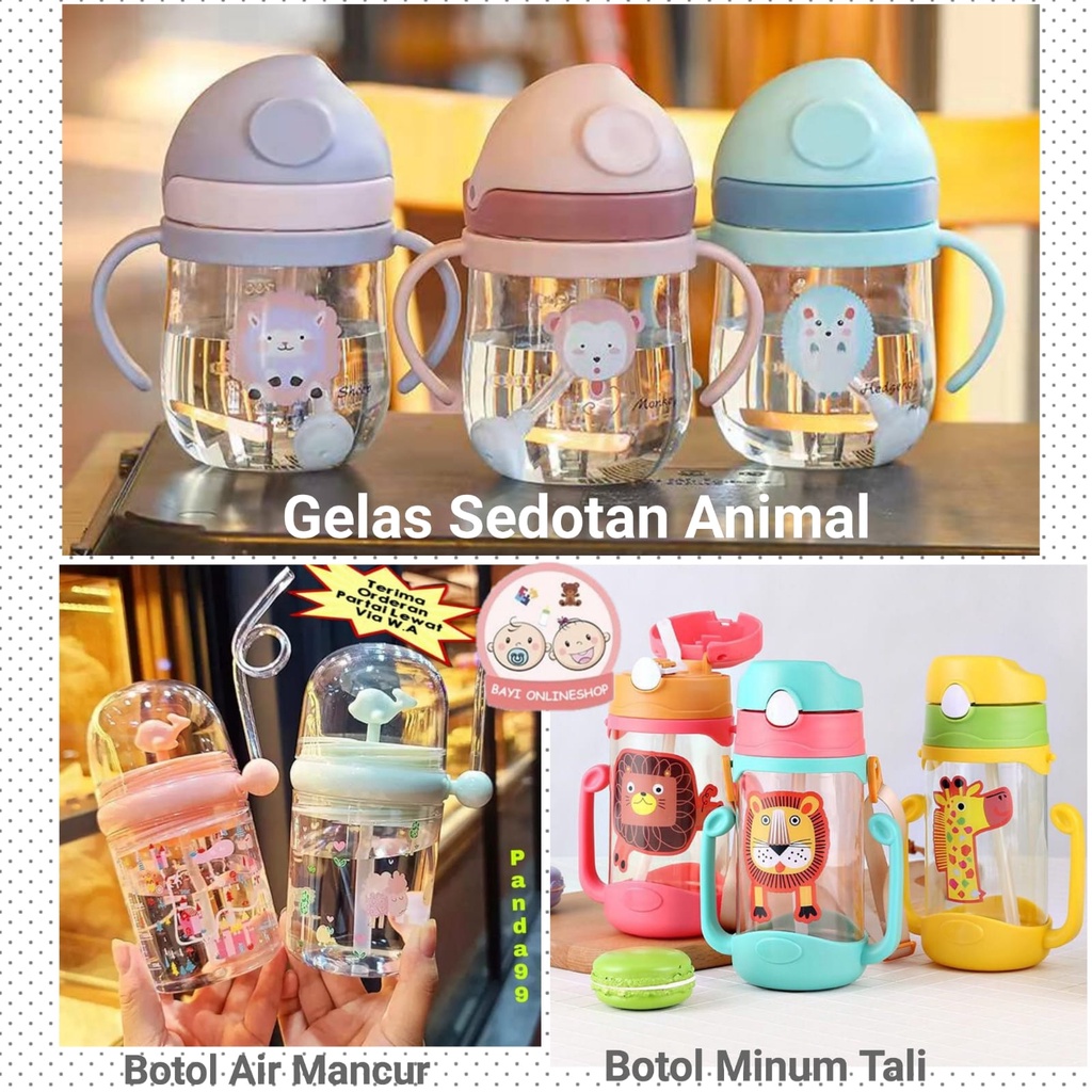 Botol Minum Bayi Gelas Anak Balita Training Cup Straw Baby 250ml Sedotan Perlengkapan Peralatan Bayi MPASI (bukan Pigeon )