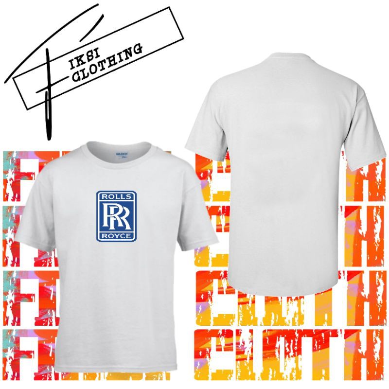 Tshirt Baju Kaos Keren Mobil Rolls Royce Logo - Fiksi Clothing