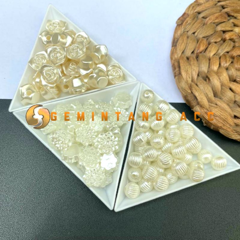 Mote Manik Pearl Mutiara Bunga