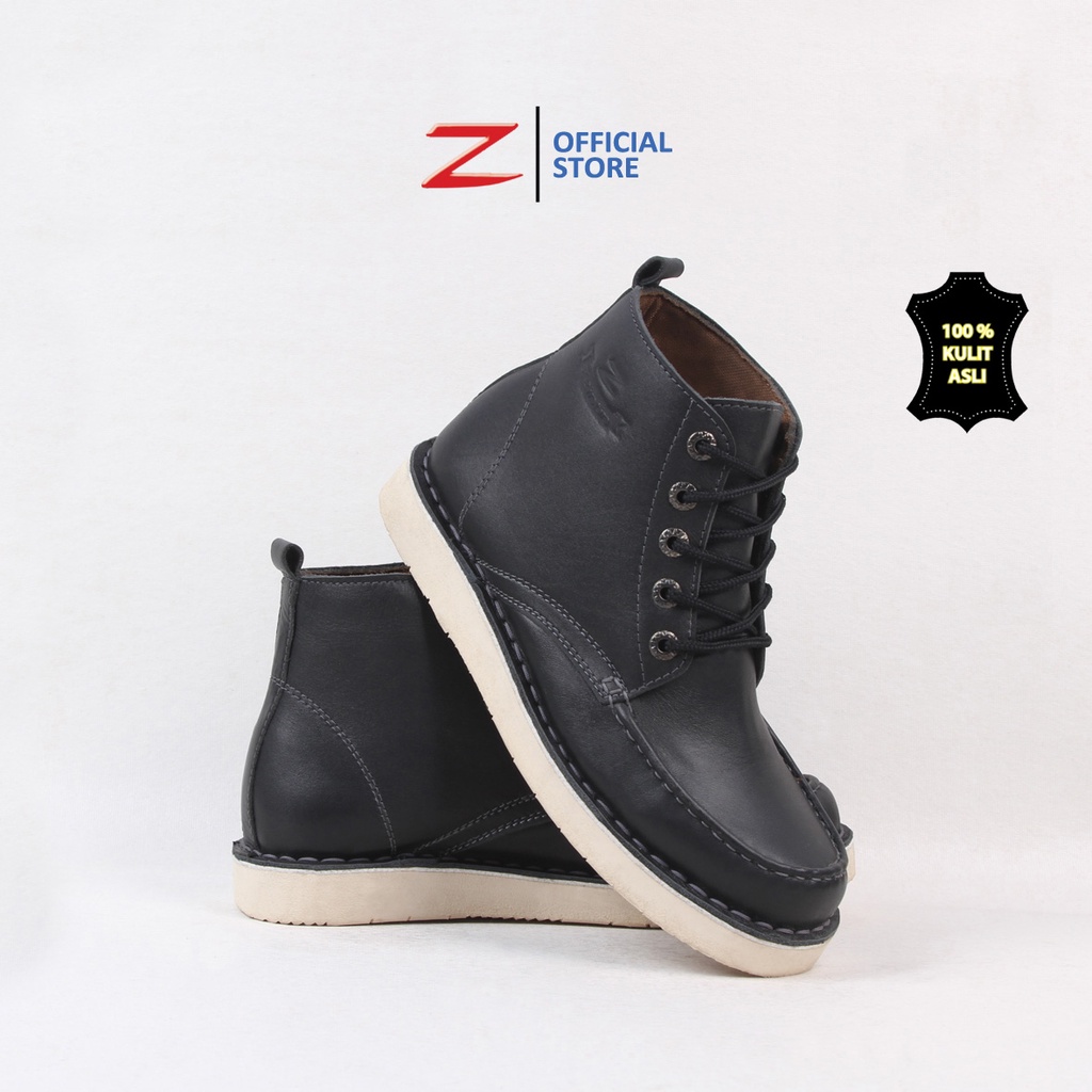 Zeintin - Sepatu Boot Pria Bahan Kulit Sapi Asli Berkualitas Sepatu Boots Kerja Lapangan Pria Boot Touring Pria Bahan Kulit Original Zeintin LA