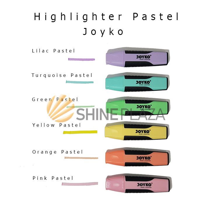 

TULIS-ALAT- HIGHLIGHTER JOYKO PASTEL COLOR - PINK PASTEL -ALAT-TULIS.